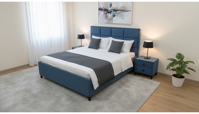 Кровать МЕГА 1400 Синий Кровать МЕГА 1400 Синий