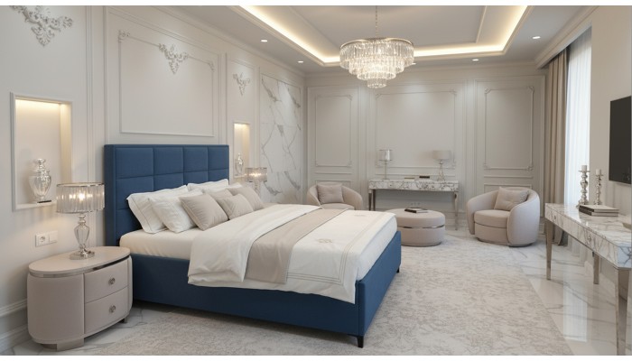 Кровать МЕГА 1600 Синий