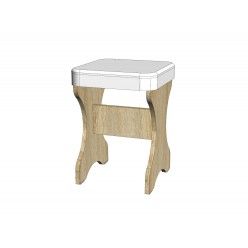 Табурет сонома/белый 2 шт. 