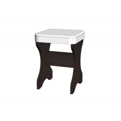 Табурет венге/белый 2 шт.